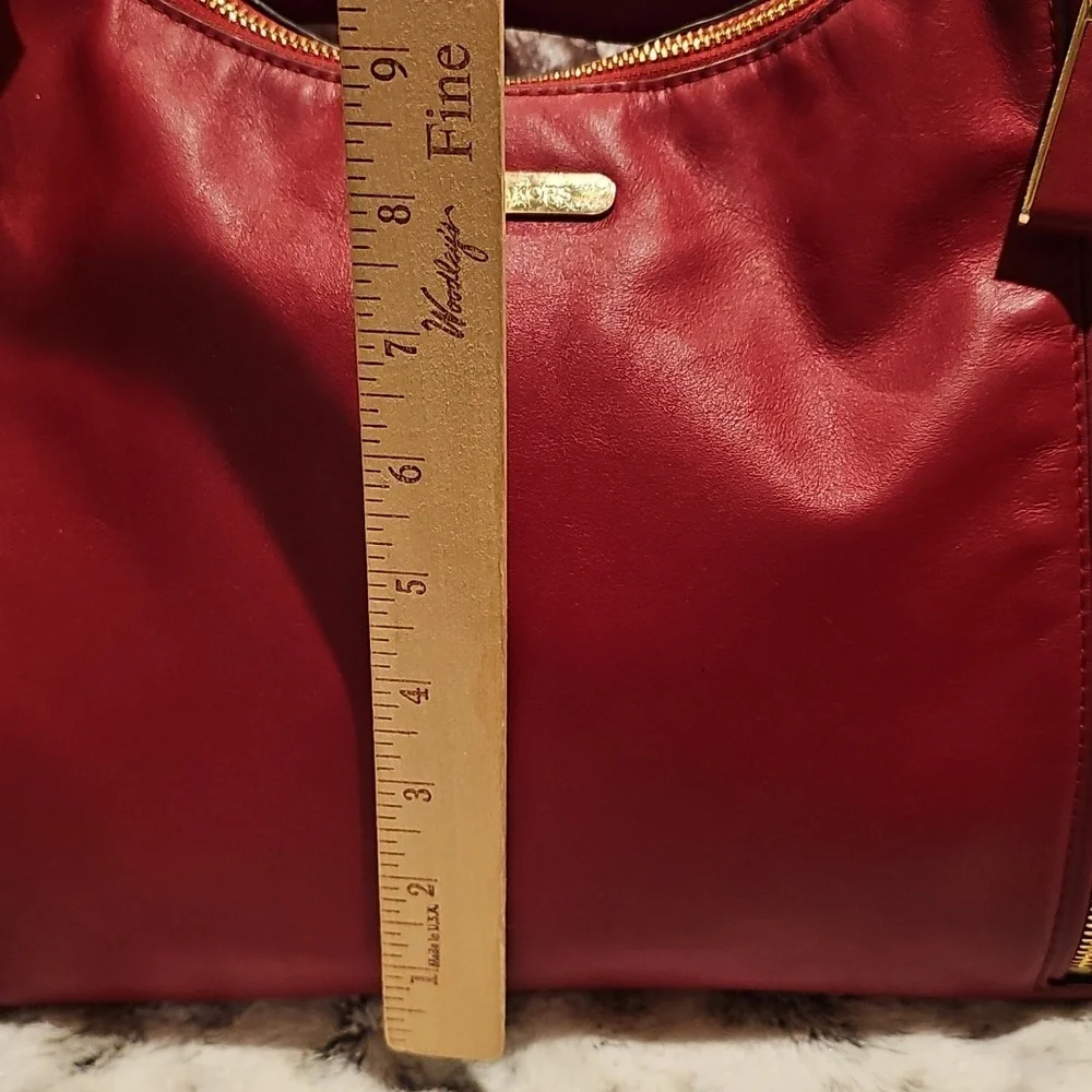 Michael Kors Red Leather Shoulder Bag Good Condition